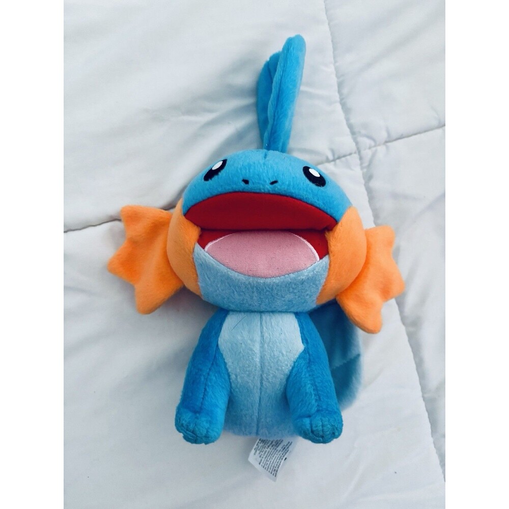 TOMY Pokemon Mudkip Plush Stuffed Animal T18597 Blue Orange Toy